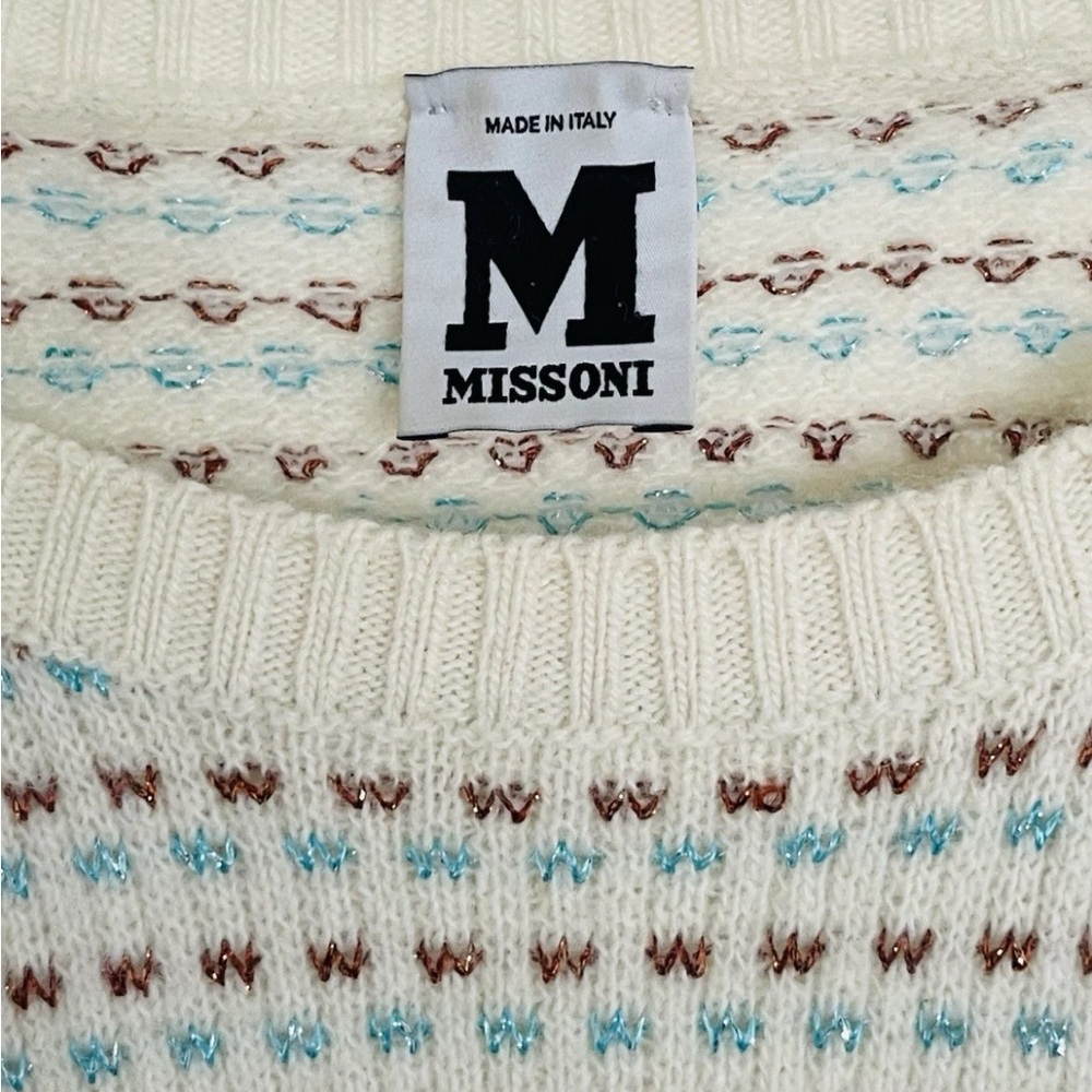 Missoni Ivory virgin wool sweater SZ 42/US 4-6 ITALY - Picture 4 of 7